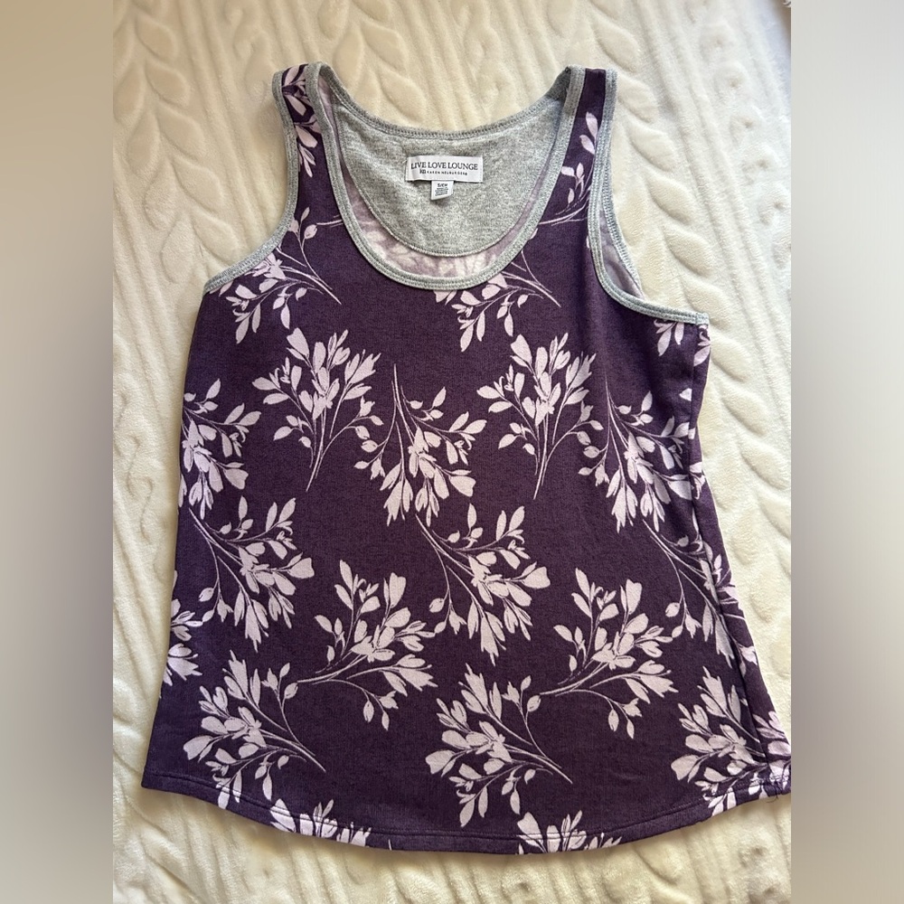 Purple pajama top from Live Love Lounge